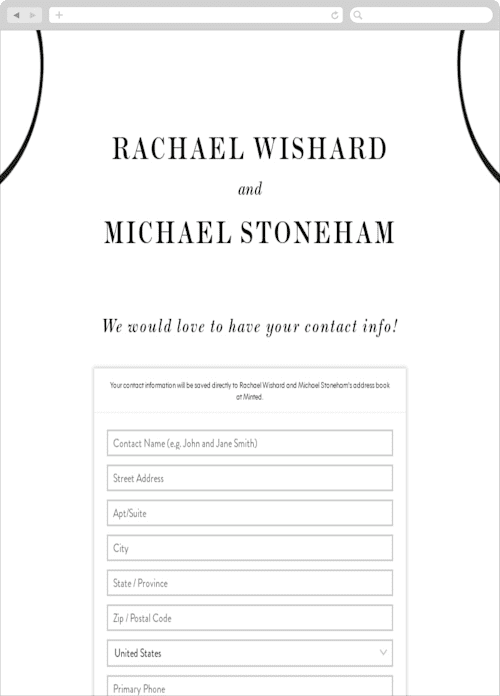This is a cotton digital wedding address collection cards by Kimberly FitzSimons called understated elegance printing on digital paper in standard