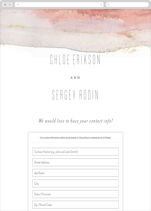 This is a sandstone digital wedding address collection cards by Hooray Creative called painted desert printing on digital paper in standard