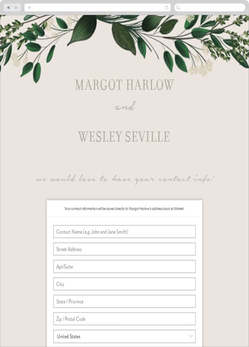 This is a cypress digital wedding address collection cards by Kaydi Bishop called watermark printing on digital paper in standard