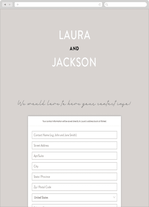 This is a beach digital wedding address collection cards by Pixel and Hank called styled printing on digital paper in standard