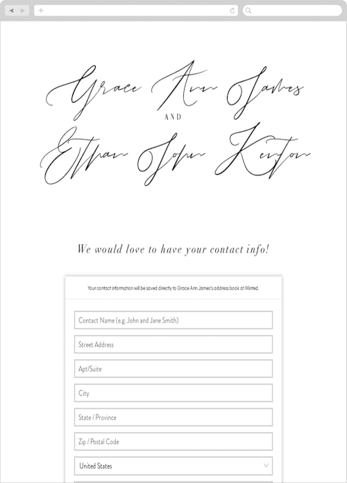 This is a champagne digital wedding address collection cards by Kasia Labocki called first dance printing on digital paper in standard