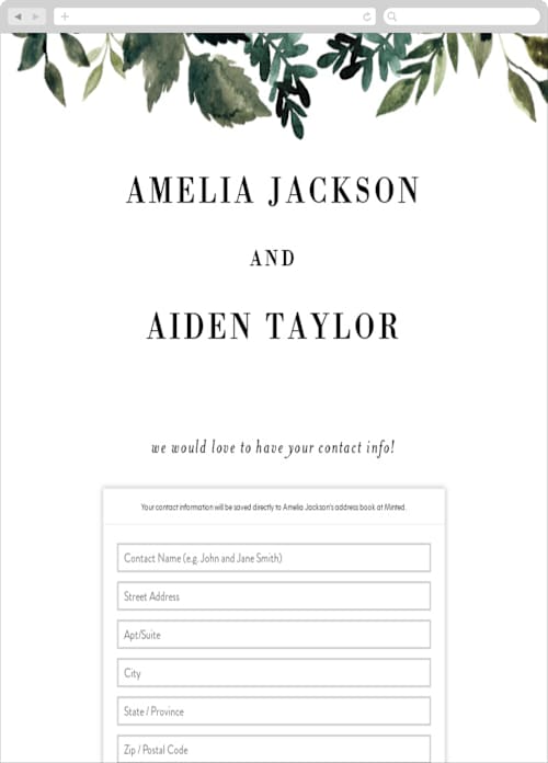 This is a leaf digital wedding address collection cards by Alethea and Ruth called clearing printing on digital paper in standard