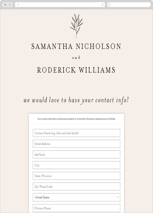 This is a taupe digital wedding address collection cards by Kelly Schmidt called italia printing on digital paper in standard