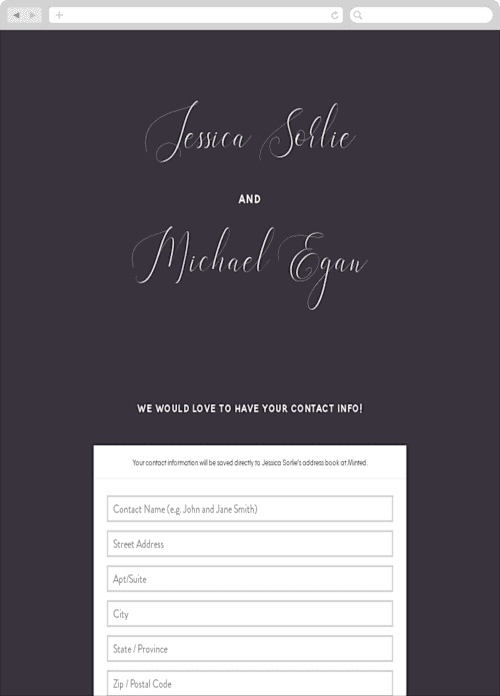 This is a blackberry digital wedding address collection cards by Susan Brown called right side printing on digital paper in standard