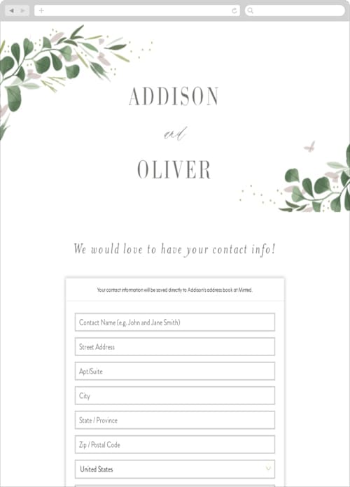 This is a ivory digital wedding address collection cards by Kristie Kern called garden path printing on digital paper in standard