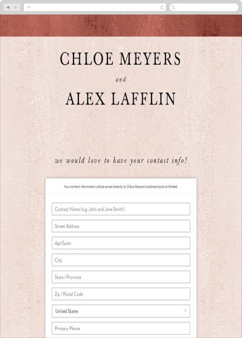 This is a sienna digital wedding address collection cards by Carrie ONeal called dust printing on digital paper in standard