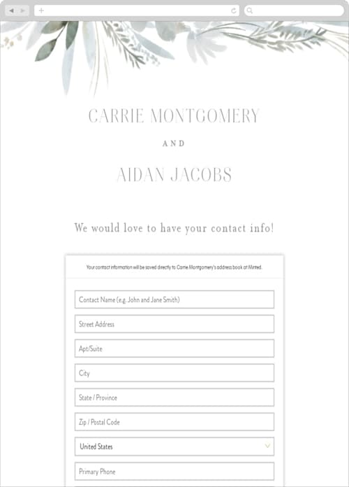 This is a sage digital wedding address collection cards by Petra Kern called amorino printing on digital paper in standard