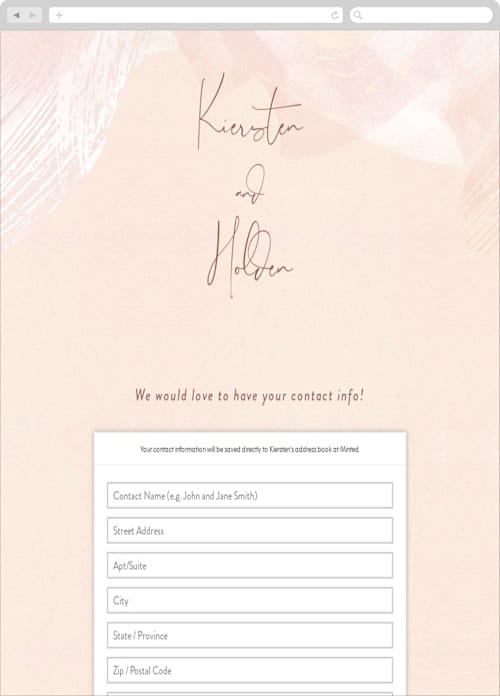 This is a sunrise digital wedding address collection cards by Jennifer Wick called dawning printing on digital paper in standard
