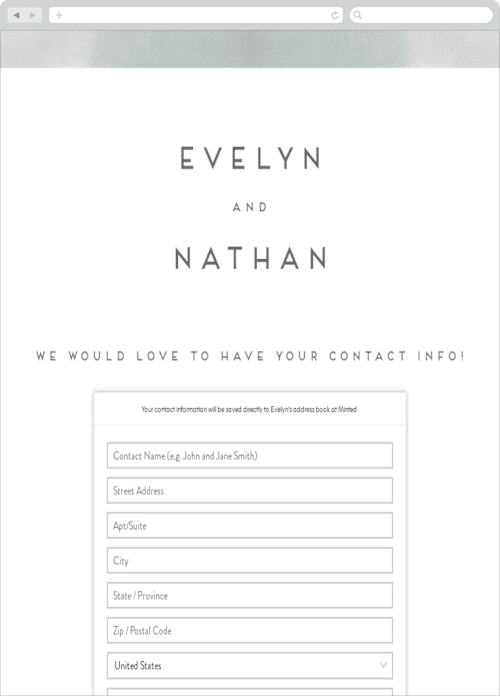 This is a porcelain digital wedding address collection cards by Nicole Walsh called grounded in love printing on digital paper in standard