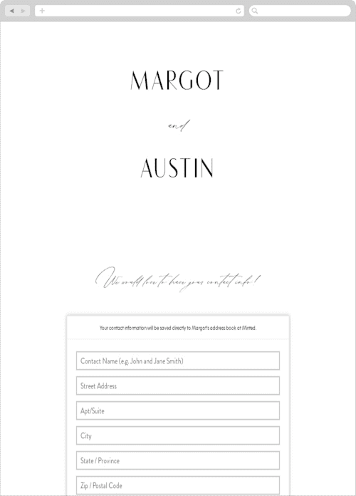 This is a midnight digital wedding address collection cards by Lauren Chism called margot printing on digital paper in standard
