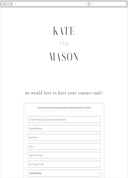 This is a rose quartz digital wedding address collection cards by Kristie Kern called foundry printing on digital paper in standard