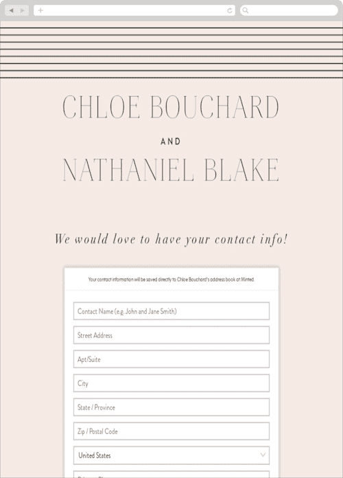This is a champagne digital wedding address collection cards by Kelly Schmidt called landscape printing on digital paper in standard