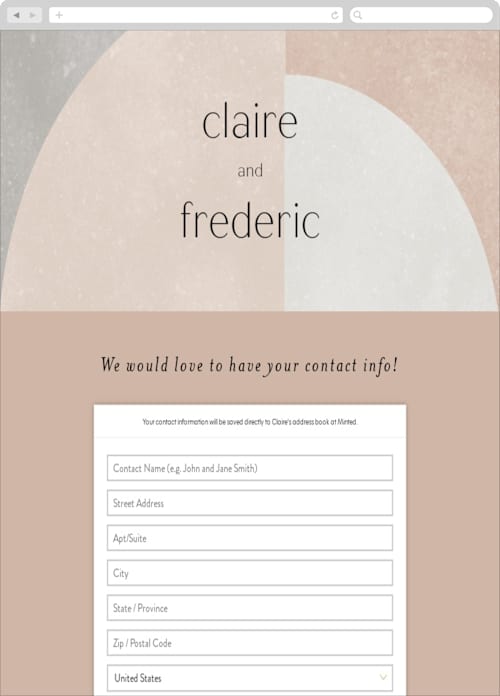 This is a copper digital wedding address collection cards by Kelly Schmidt called arches printing on digital paper in standard