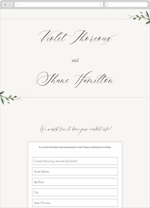 This is a champagne digital wedding address collection cards by Lori Wemple called green wreath printing on digital paper in standard