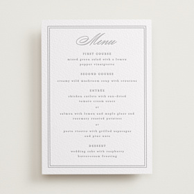Letterpress Menu
