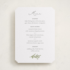 Letterpress Menu