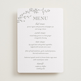 Letterpress Menu