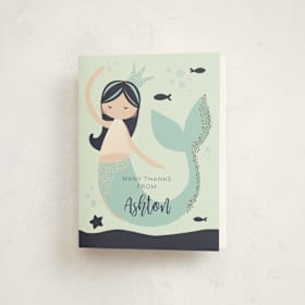 Foil-Pressed Children's Birthday Party Thank You Cards