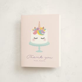 Foil-Pressed Children's Birthday Party Thank You Cards