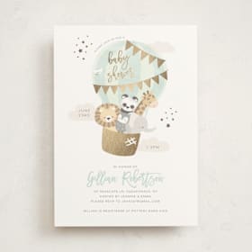 Foil-Pressed Baby Shower Invitations