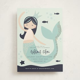 Foil-Pressed Children's Birthday Party Invitations