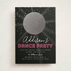 Foil-Pressed Children's Birthday Party Invitations
