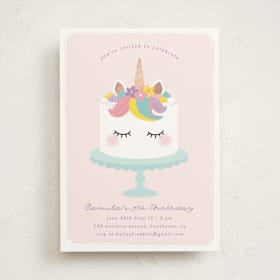 Foil-Pressed Children's Birthday Party Invitations