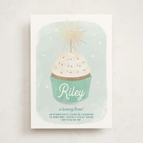Foil-Pressed Children's Birthday Party Invitations