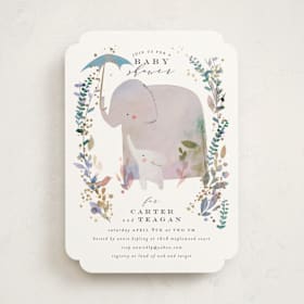 Foil-Pressed Baby Shower Invitations