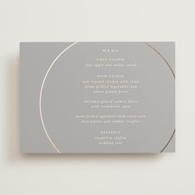Foil-Pressed Menus