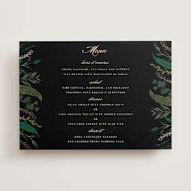 Foil-Pressed Menus