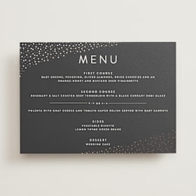 Foil-Pressed Menus