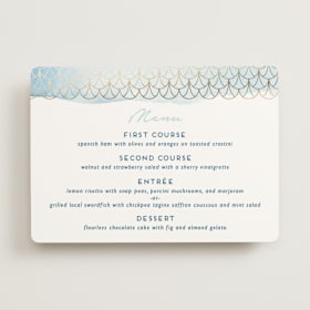 Foil-Pressed Menus