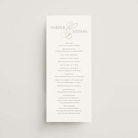Foil-Pressed Wedding Programs