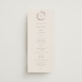 Foil-Pressed Wedding Programs