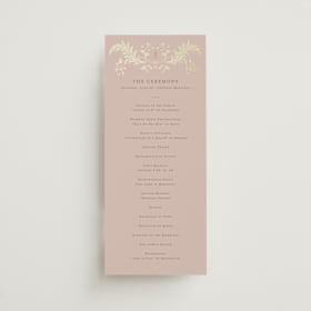 Foil-Pressed Wedding Programs