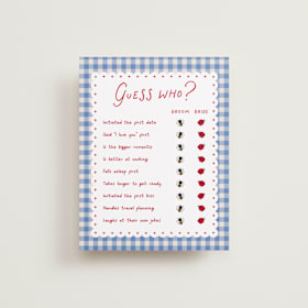 Bridal Shower Insert Cards
