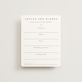 Bridal Shower Insert Cards