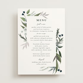 Foil-Pressed Menus