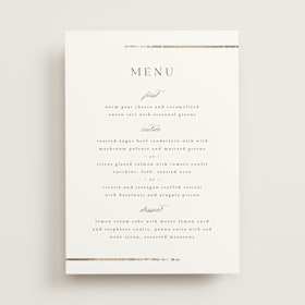 Foil-Pressed Menus