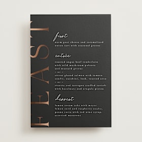 Foil-Pressed Menus
