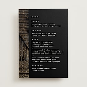 Foil-Pressed Menus