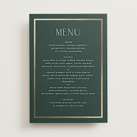 Foil-Pressed Menus