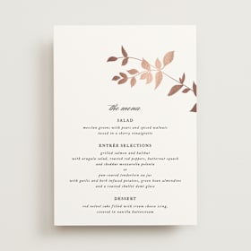 Foil-Pressed Menus