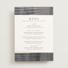 Foil-Pressed Menus