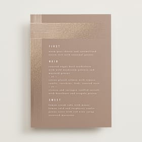 Foil-Pressed Menus