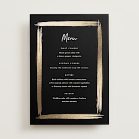 Foil-Pressed Menus