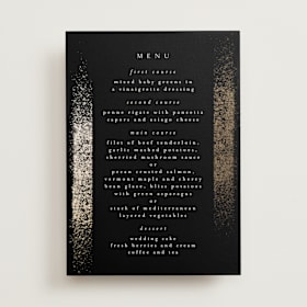 Foil-Pressed Menus