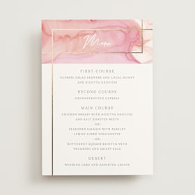 Foil-Pressed Menus