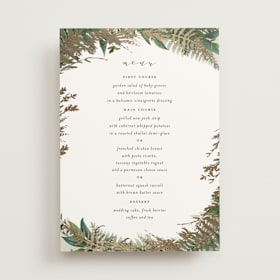 Foil-Pressed Menus